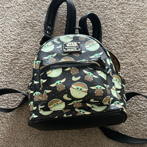 Loungefly Handbags - Loungefly Black The Child (Grogu) Star Wars Mini Backpack